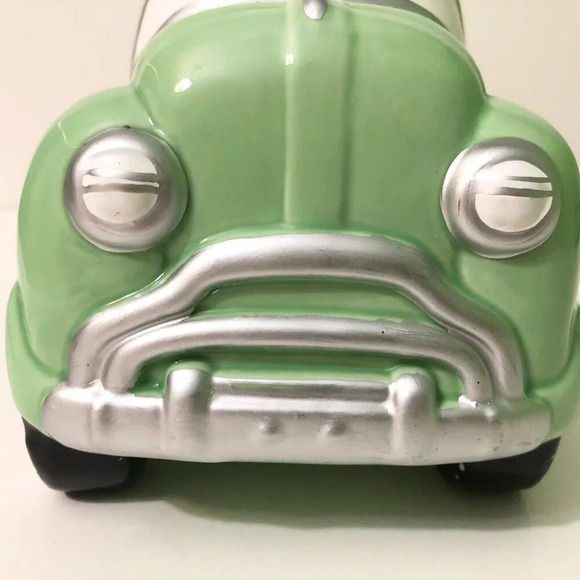 Vtg NAPCO Green Pedal Car Ceramic Planter Candy Dish - Picture 10 of 14